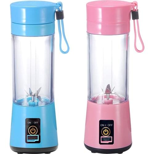 Portable Blender USB Electric Juicer Machine Food Fruit Lemon Vegetable Smoothie Mini Mixer Kitchen Utensils Tools 4/6 Blades