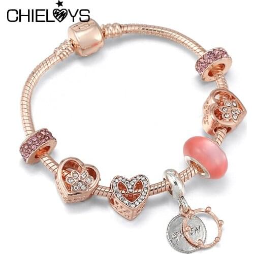 Silver Plated Queen Dangles Charms Bracelets Luxury Love Heart Bracelets Bangles For Women Handmade Romantic Exquisite Jewelry
