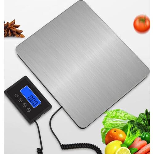 Stainless Steel Industrial Scales 180kg Household Electronic Platform Scales Express Weight Cargo Scales Portable Digital Scales