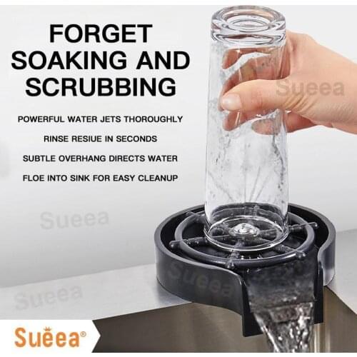 Faucet Glass Rinser for Kitchen Sink Automatic Cup Washer Bar Glass Rinser Coffee Pitcher Wash Cup Tool Kitchen Sink Accessories