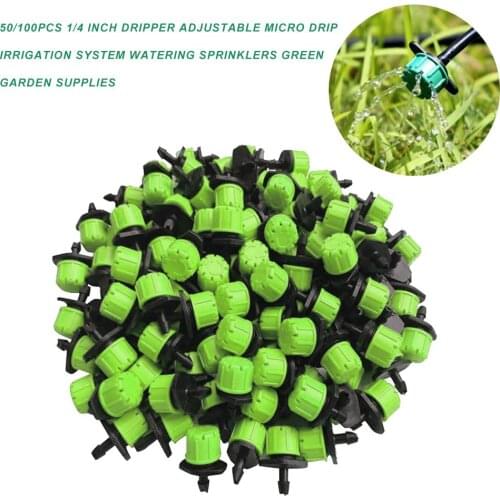 50/100pcs/set Garden Sprinkler Irrigation Micro Flow Dripper Drip Irrigation Sprinklers Adjustable Garden Tools Sprinkler Head