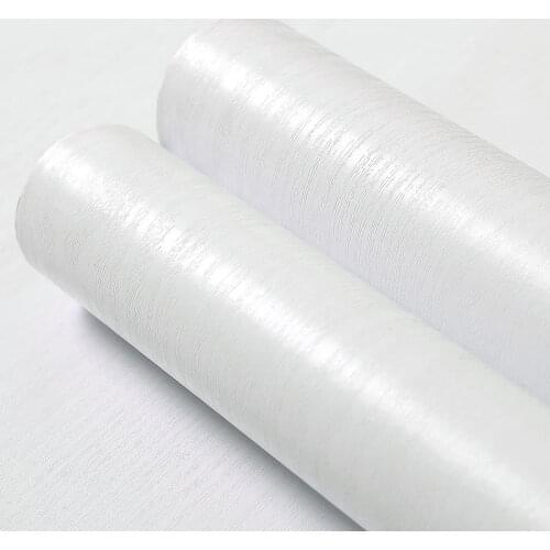 Wood White Stripe PVC Peel and Stick Wallpaper DIY Self-adhesive Home Wall Furnitures Renovation Wall Sticker Sticky Paper Decal