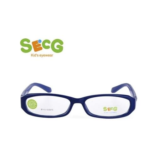 SECG Solid Tough Children Frame Optical Myopia Glasses Frame Cute Rectangle Spectacle Kids Frame Eyeglasses Rubber Gafas Oculos