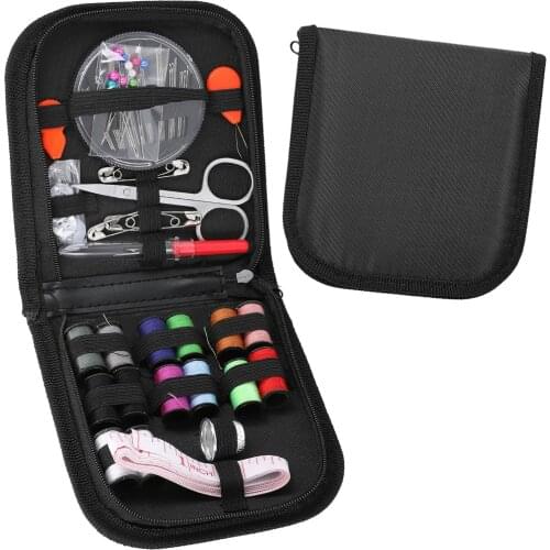 DIY Sewing Box 12 Colors Spool Thread Accessories Tools Portable Travel Kit For Sewing Decoration Clothing Mending