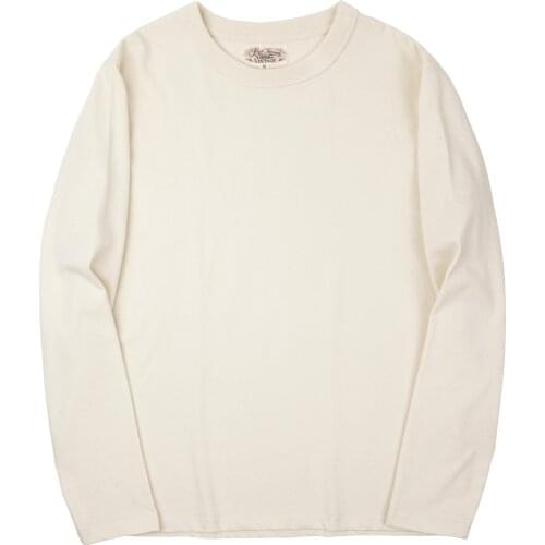 T2-0005 Avfly Asian Size Man High Quality 260gsm Casual Tshirt Long Sleeve 100% Cotton Tee 5 Colours