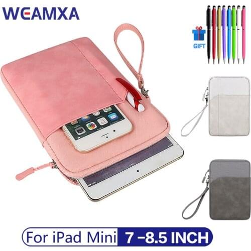 Universal Portable Case For iPad Mini 6 8.4 Shockproof Multi Pockets Pouch Apple iPad Mini 5 4 3 2 8.0 Tablet Sleeve Bag Funda