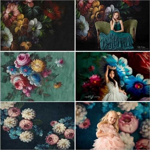 Mocsicka Vintage Floral Art Portrait Photo Props Studio Booth Background Flowers Pregnant Woman Birthday Photography Backdrops