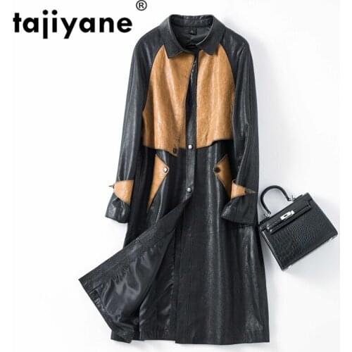 100% Leather Real Coat Female Spring Winter Clothing 2021 Vintage Genuine Leather Jacket Women Sheepskin Coats OBZ2033