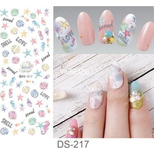 1 Pc Manicure Watermark Large Sheet Sticker Accessories Decal Sticker DS209-222 Japan Manicure Nail Sticker