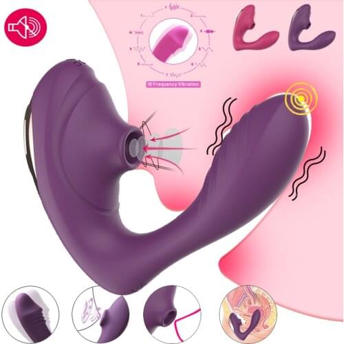 10 Speep Vagina Vibrator Nipple Sucking Clitoris Stimulation Orgasm Sucker Vibrating Dildo Erotic Adults Sex Toys