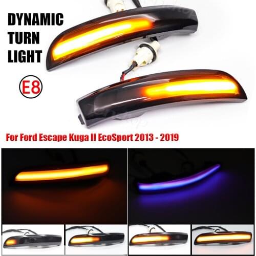 2 Pieces For Ford Escape Kuga II EcoSport 2013 - 2019 LED Rear View Mirror Indicator Light Dynamic Turn Signal Light