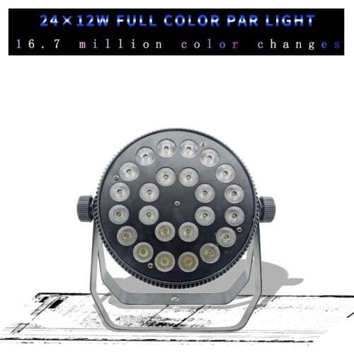 24x12W RGBW 4in1 Par Led Flat Led Par Can Light 24*12W Stage Staining Lighting for Party KTV Disco DJ