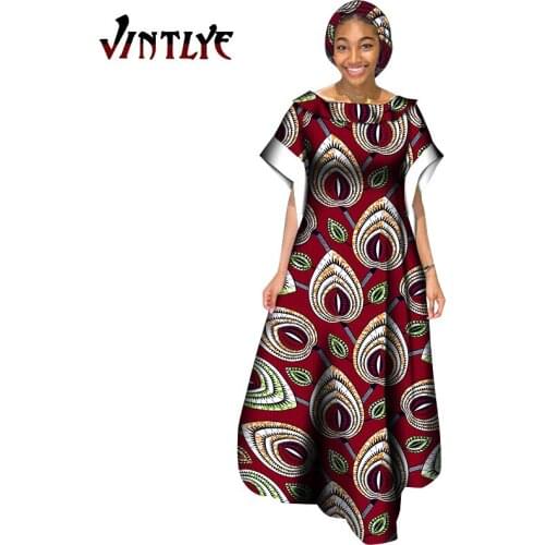 2020 African women dress For straight skirt African womens clothing +scarf 2 pieces African furniture womens wear wy7780