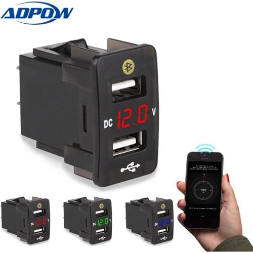 With Parking Location 4.2A Dual USB Car Charger For Honda Mobile Phone Volt Meter Car Charger Socket GPS Tracker Locator