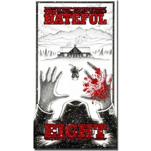 D0073 HATEFUL EIGHT Movie Silk Fabric Poster Art Decor Indoor Painting Gift