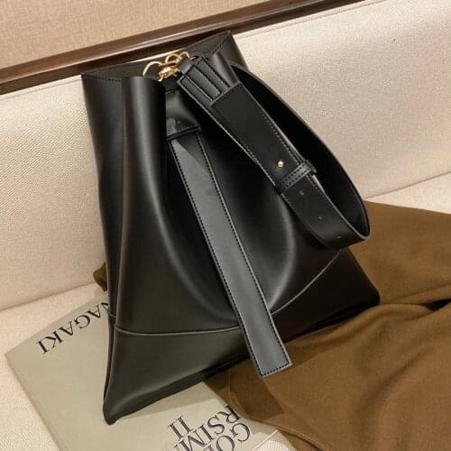 Designer High Capacity Soft Vintage PU Leather Crossbody Bags for Women 2021 Trend Handbag Womens Branded Shoulder Totes