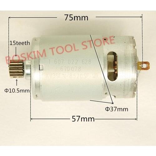 15 Teeth Motor RS-550VC Original Spare Parts Set 10.8V 12V For BOSCH GSR1080-2-LI TSR1080-2-LI GSR1200-2-LI Drill Driver