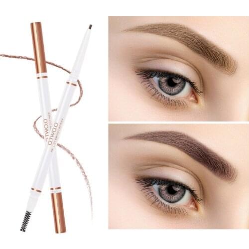 O.TWO.O Double Headed Eyebrow Pencil Rotating Waterproof And Sweatproof Not Smudge Eyebrow Powder 4-Color Selectable