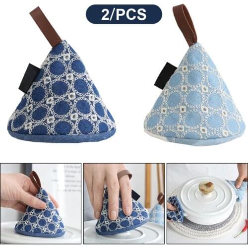 1 pair Insulated Heat Hot Plate Clip Microwave Oven Gloves Thicken Anti-scald Kitchen Organizer Silicone Pot Clips for Cooking