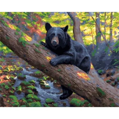 PAINTBOY Framed Pictures Painting By Numbers of Animal Handwork Canvas Oil Painting Home Decor For Living Room