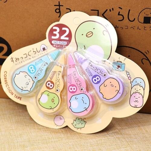 48 pcs/lot Sumikko Gurashi Correction Tape Cartoon Decoration Stickers Promotional Gift Stationery School Office Supplies