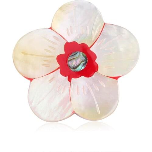 Fashion Shell Flower Brooch pins plant Brooches For women Dressing Decoration Brooch Beautiful Jewelry Modern Girl Gift AL553