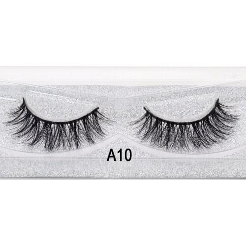 Visofree False eye lashesSoft natural 1 pair box sexy party queen Extension for Beauty Makeup Giltter Packing 3D Mink Lashes A10