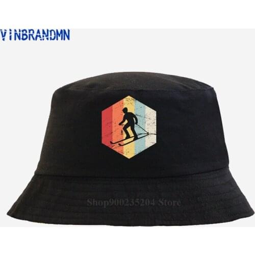 Vintage Snowboarding Icon Bucket hat New Winter Spring Collection Retro Snowboarder sun hat Funny Snowboard Hip Hop Fishing hats