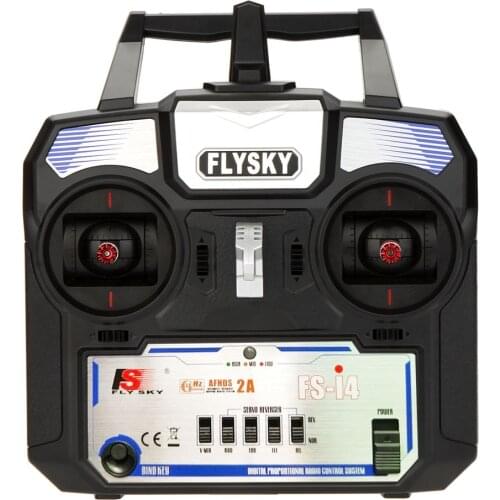Flysky FS-i4 AFHDS 2A 2.4GHz 4CH Radio System Transmitter for RC Helicopter Glider with FS-A6 Receiver