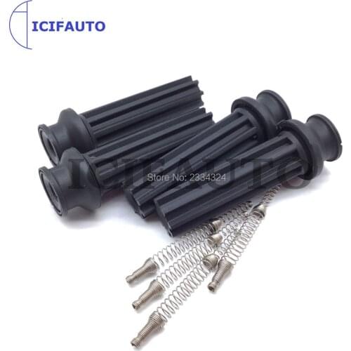 Ignition Coils Rubber Boot Pack With Spring For Ford Land Rover Jaguar Lincoln 2.0 2.3 5121001 5153009 5168444 JDE30294 LR030637
