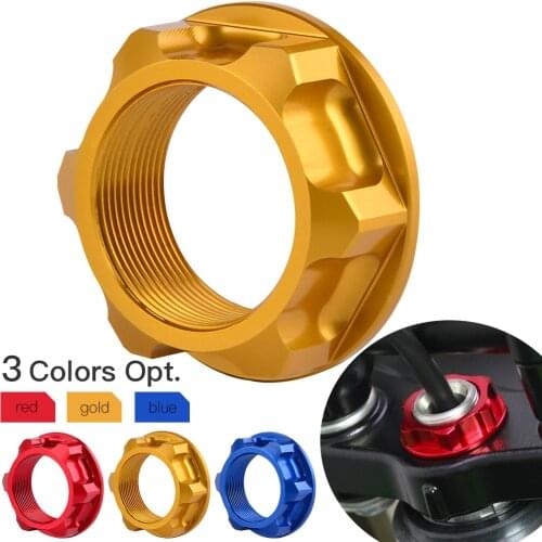 Steering Stem Nut For Suzuki RM125 RM250 RMZ250 RMZ450 RMX450Z Honda CR85R CRF150R RII CRM 50 80 250R CRF250L /M XR Yamaha YZ WR