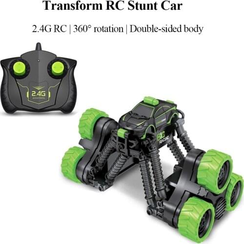 2.4G Radio Transform RC Stunt Car 360 Degree Spinning High Speed Telescopic Kids Toys Remote Control car Trucks Off-Road for boy