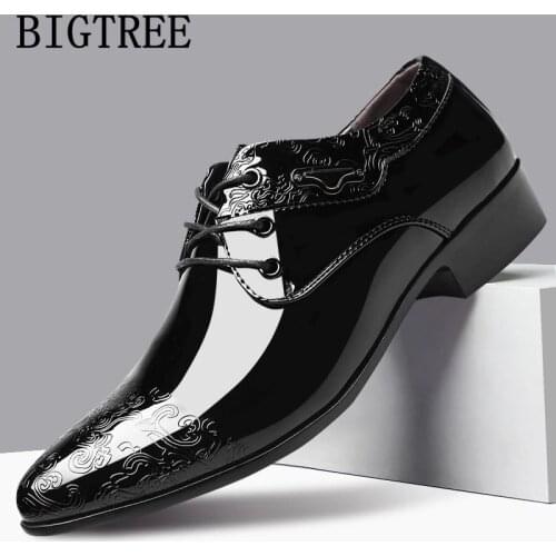 Coiffeur patent leather shoes wedding dress luxury office shoes men classic italian brand prom shoes men wedding big size 48