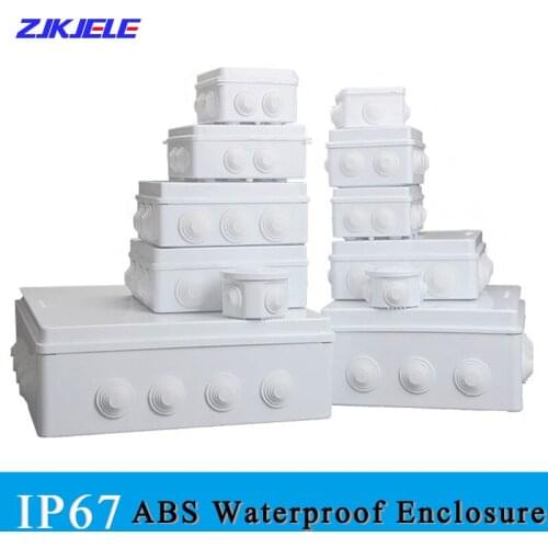 Outdoor Waterproof IP65 Power Box ABS Plastic Electric Control Box Indoor Wire Shell Connection Cable Branch DIY Junction Boxes