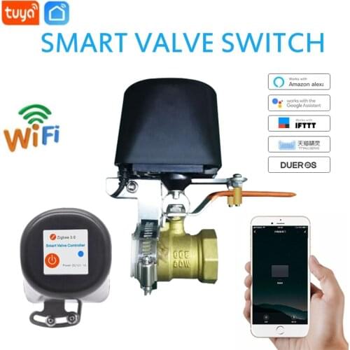 Tuya Zigbee WiFi Water Valve Home Smart Water/Gas Valve Automation Shut Off Controller Works With Alexa Google Assistant IFTTT