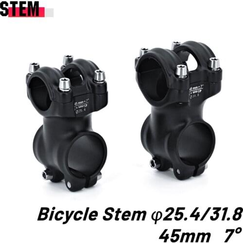 Bicycle Handlebar Stem mtb Handlebar Stem bmx 45mm 7degree Bike Stem 25.4/31.8mm Road Bike Stem Mountain Bike Accessories Parts