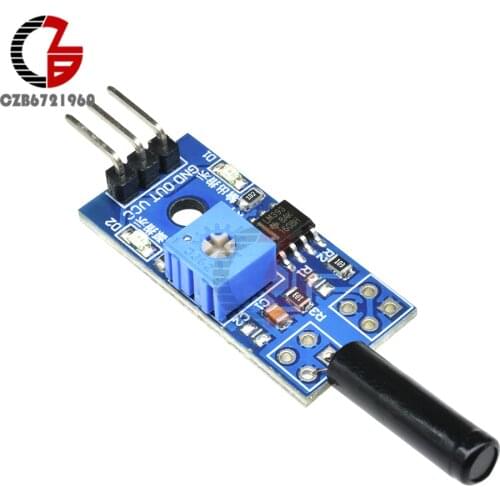 High Sensitivity DC 3V-5V Vibration Switch LM393 Vibration Sensor Switch Module Shock Switch for Arduino Fan Motor Auto Car