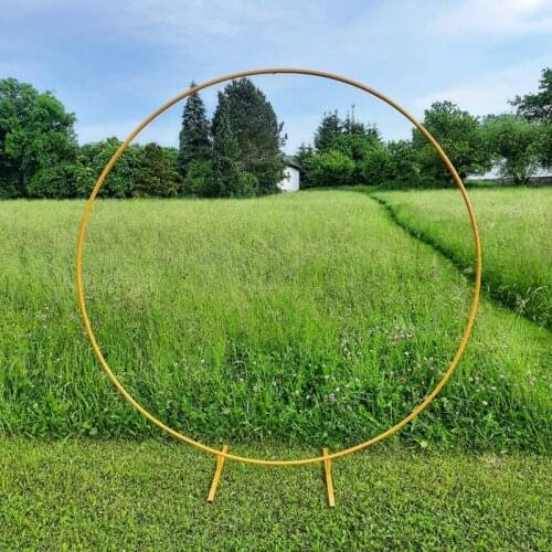 Iron Ring Circle Wedding Arch Background Props Birthday Party New Year Decoration Baby Shower Supplies Round Frame