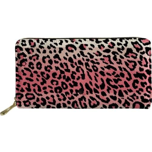 Womens Wallet Slim PU Leather Coin Purses Leopard Print Women Wallets Portable Card Holder Long Female Purse Lady Clutch Wallet