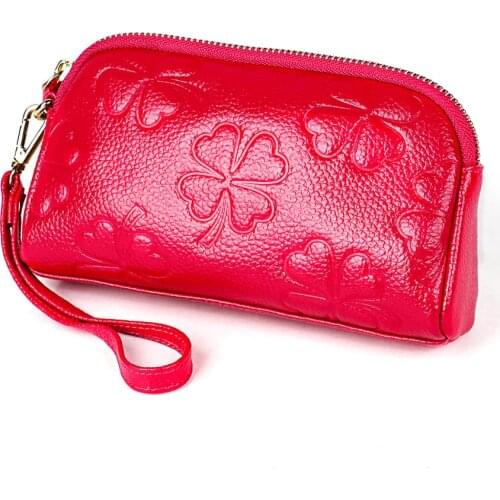 2020 New 100% Genuine Leather Ladies Clutch Bag Korean Women Coin Purse Fashion Trend Cute Mobile Phone bag Female Handbag