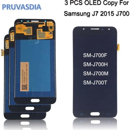 3 Piece/lot OLED COPY For Samsung J700 LCD Display Touch Screen Digitizer Assembly For samsung Galaxy J7 2015 J700 J700F LCD