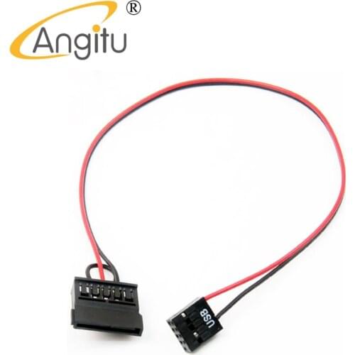 Angitu USB 9Pin to Sata 15Pin Female ITX Motherboard Adapter Dupont USB 2.0 to Dual Sata SDD Power Cable