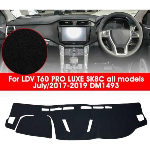 Audew Black Right Anti-dust Sun Shade Dashboard Dash Mat Anti-UV Dash Board Mat For LDV T60 PRO LUXE SK8C July/2017-2019 DM1493