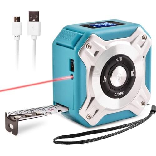 3 In 1 Digital Lazer Tape Measure Range Finder 40M Laser Tape Measure Retractable 5m Laser Rangefinder Ruler Houses Survey Tool