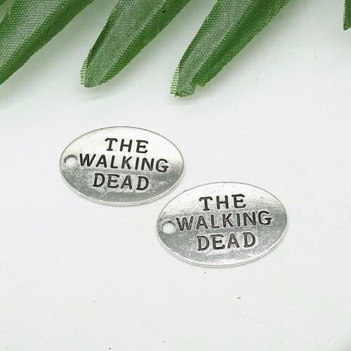 DIY jewelry Findings Wholesales Tibetan Silver TheWalking Dead Charms Pendants fit Bracelet Necklace Jewelry Making Findings