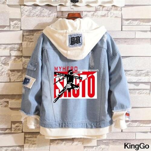 Outwear Costume Denim Jacket Jeans Hoodie Girls Boys Jackets Coats for Blue Spring Jacket Women Men Hoodie Casual Printed Fate