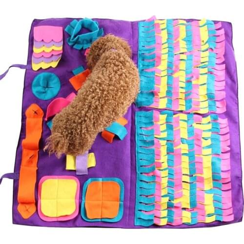 Pet Dog Sniffing Mat Find Food Training Blanket Play Toys Dog Mat For Relieve Stress Puzzle Sniffing Mat Pad