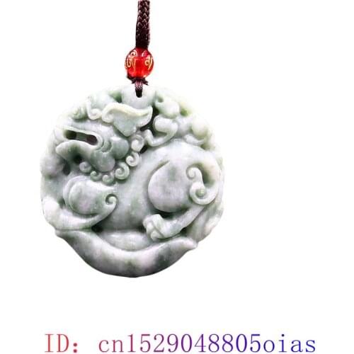 Jade Pixiu Pendant Charm Carved Fashion Gemstone Women Amulet Chinese Natural Gifts Jewelry Accessories Necklace Tiger
