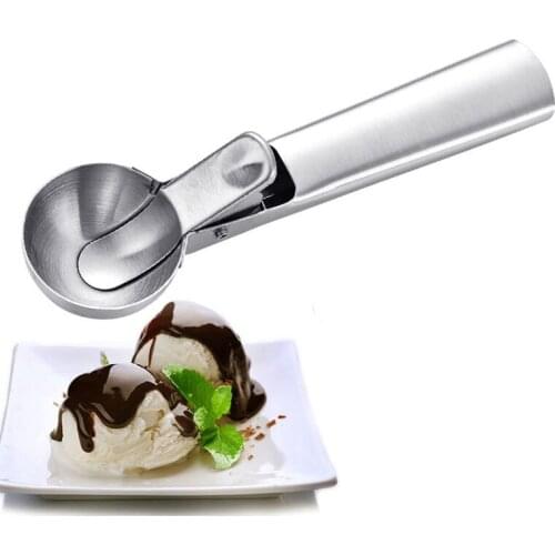 Stainless Stee Ice Cream Scoops Stacks Digger Fruit Non-Stick Spoon Kitchen Tool For Home Cake Dough Meat Ball Watermelon Spoon