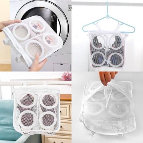 Laundry Shoes bag Protective Underwear Bra Mesh Wash Organizer storage bag Home Washing Dry Shoe Zipper Laundry Bags 3 Colors